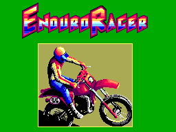 Enduro Racer title screen for Sega Master System